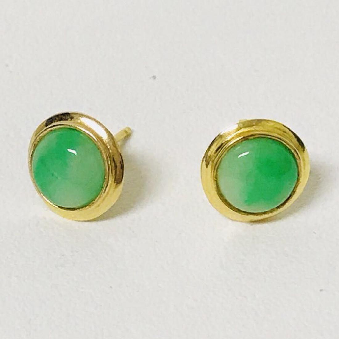 18K with Green Jadeite Earring (1 of 3)