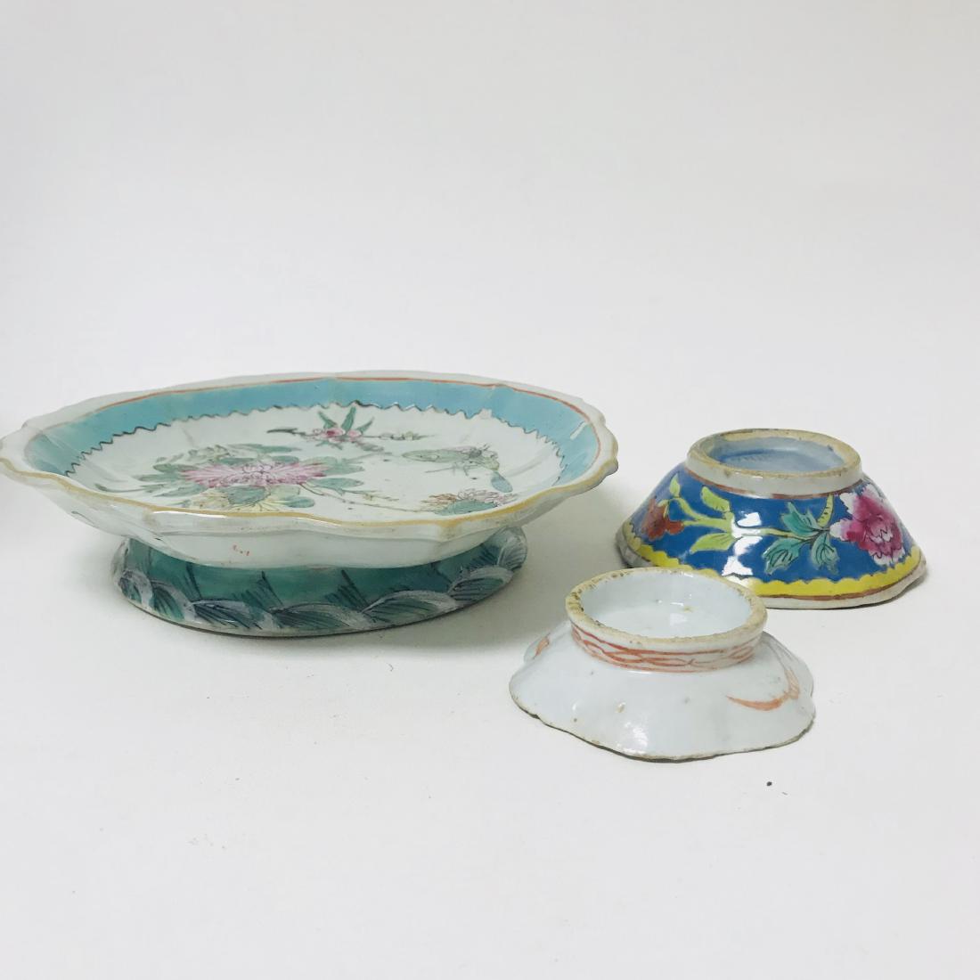 THREE PORCELAIN PLATES (1 of 9)