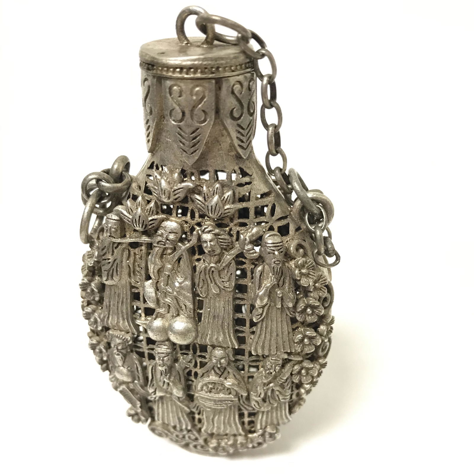 QIng Dynasty Silver Perfume Holder (1 of 3)