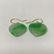 1 pair of 14k phase jade earrings. - 2