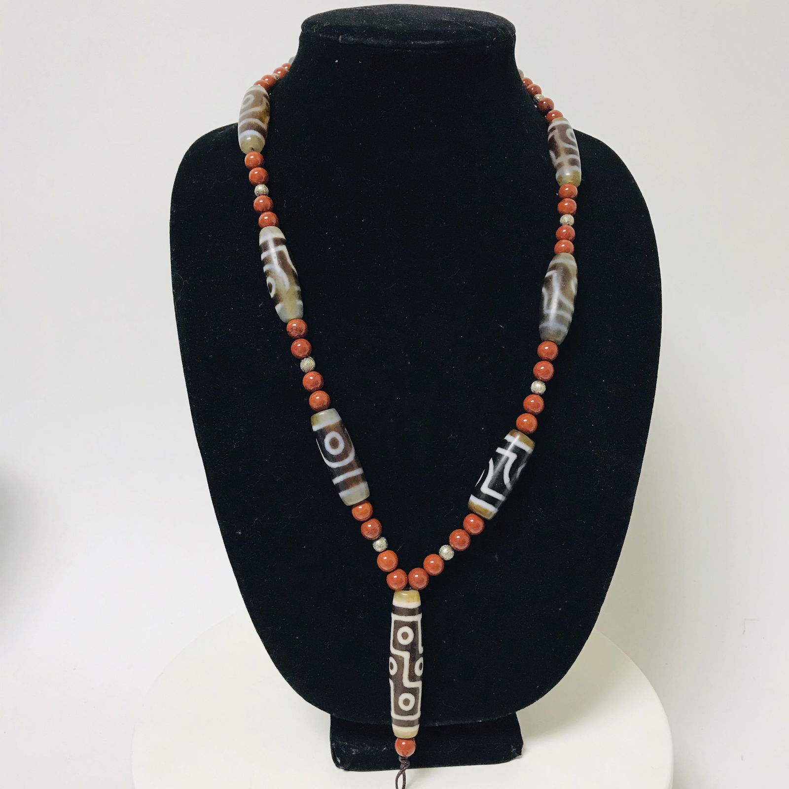 Nine-Eyed Dzi Bead Necklace (1 of 2)