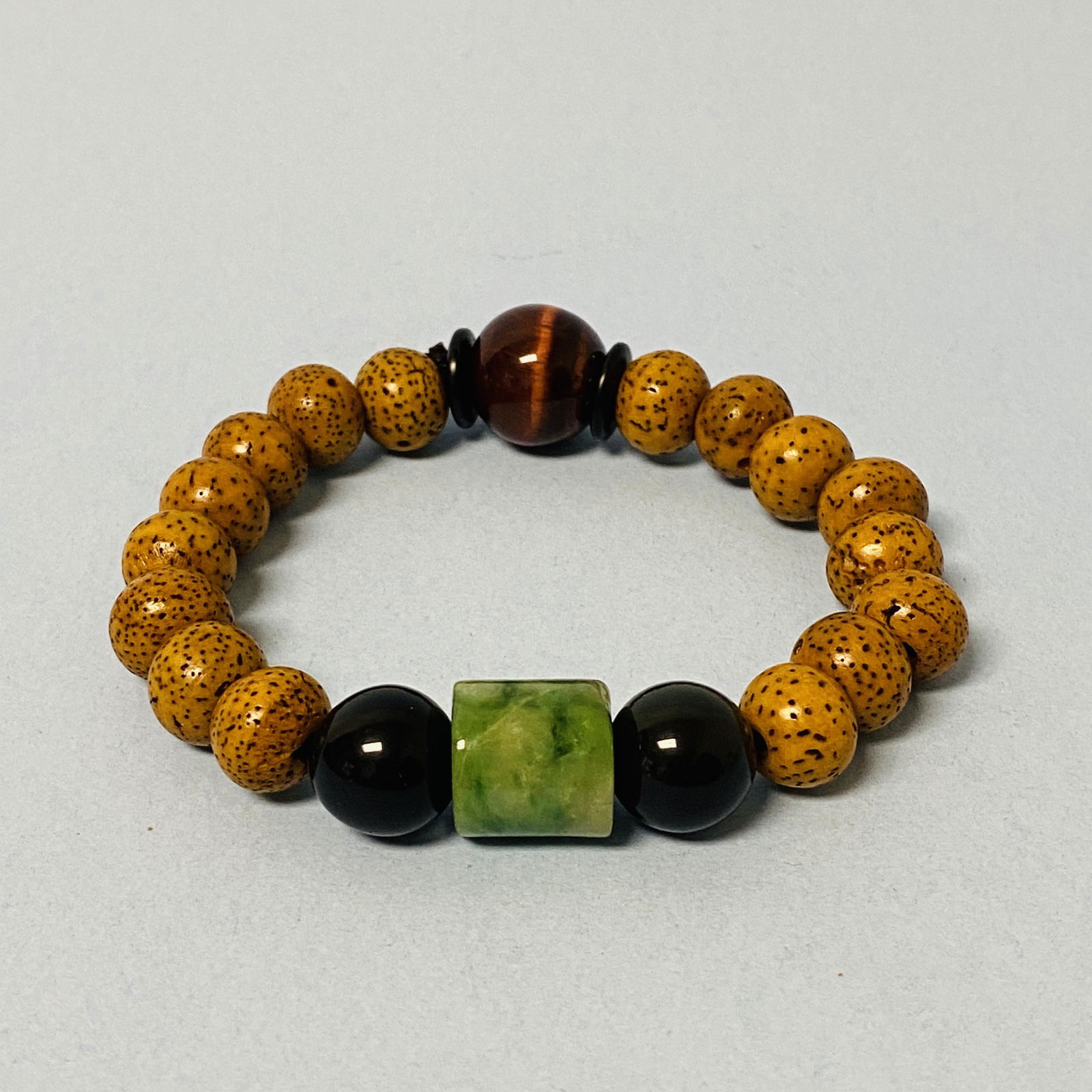 Puti Bead Bracelet with Jade Cylindrical Beads, (1 of 2)