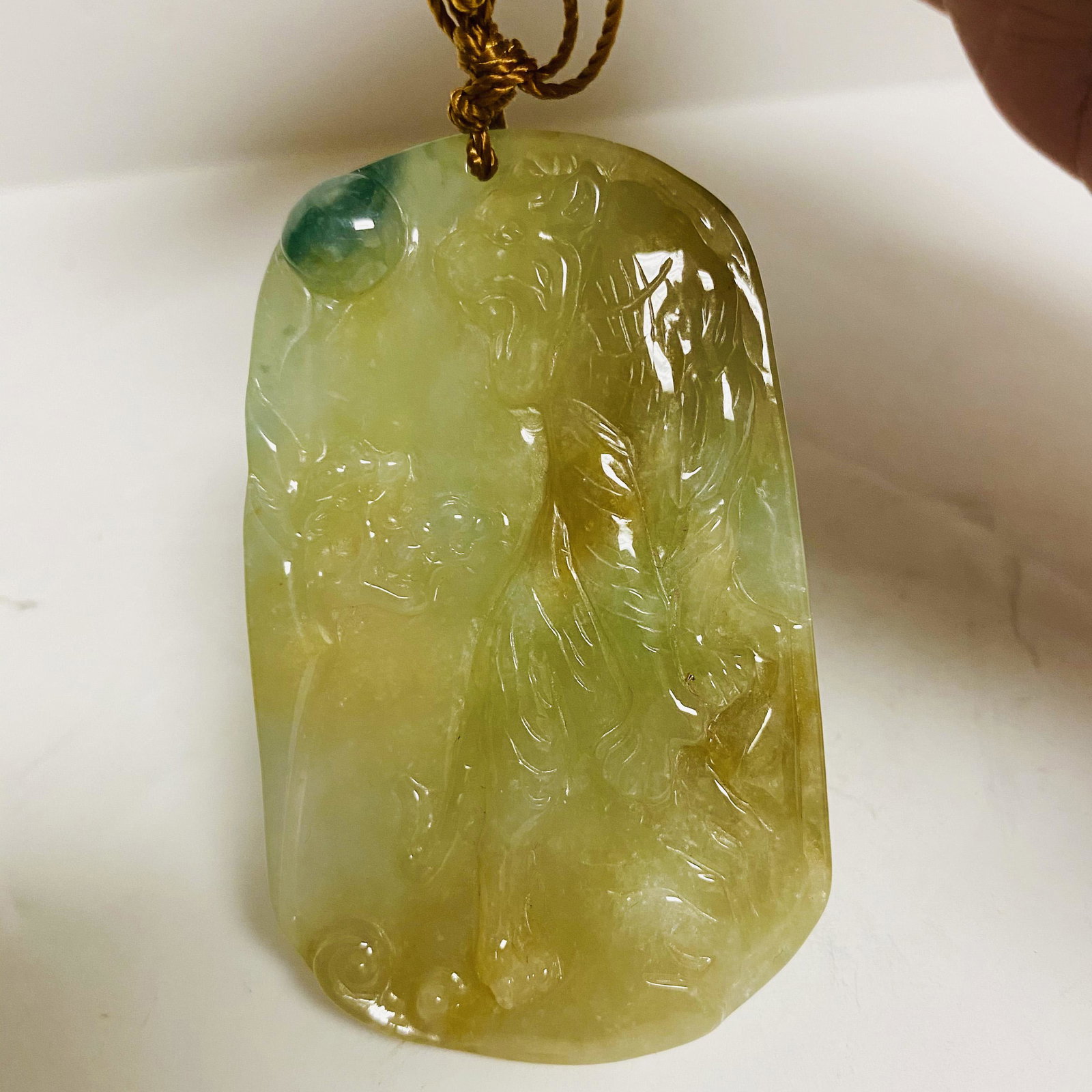 Natural Old Jadeite Tiger Pendant: Natural Old Jadeite Tiger Pendant63*40*5mm
