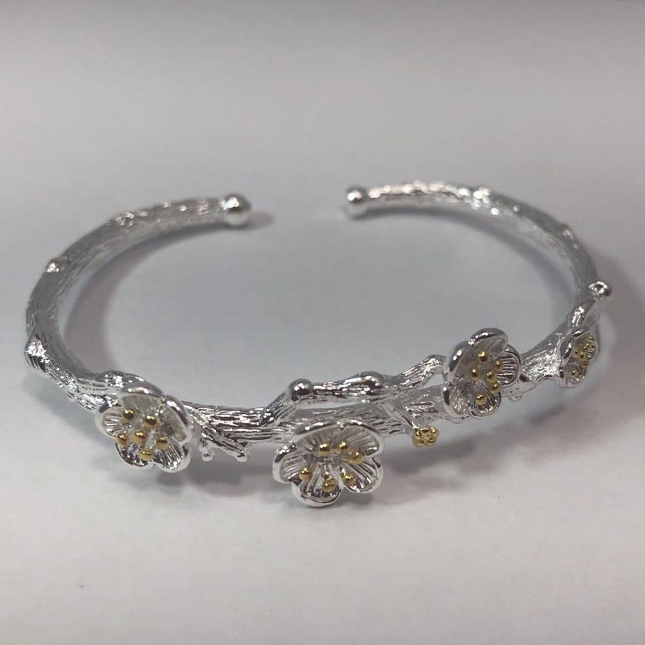 Certified (999) Silver Bangle Bracelet (1 of 3)