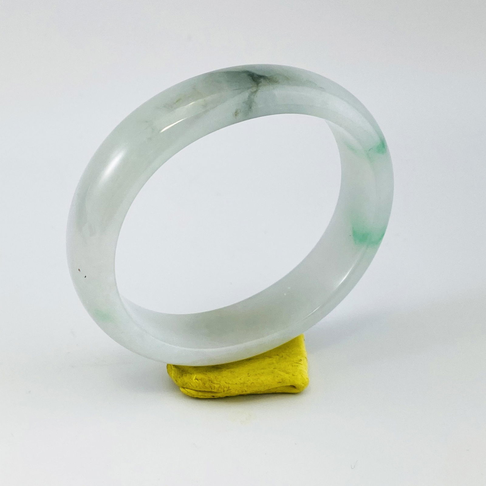 Certified Natural Light Green Jadeite Bangle (1 of 5)