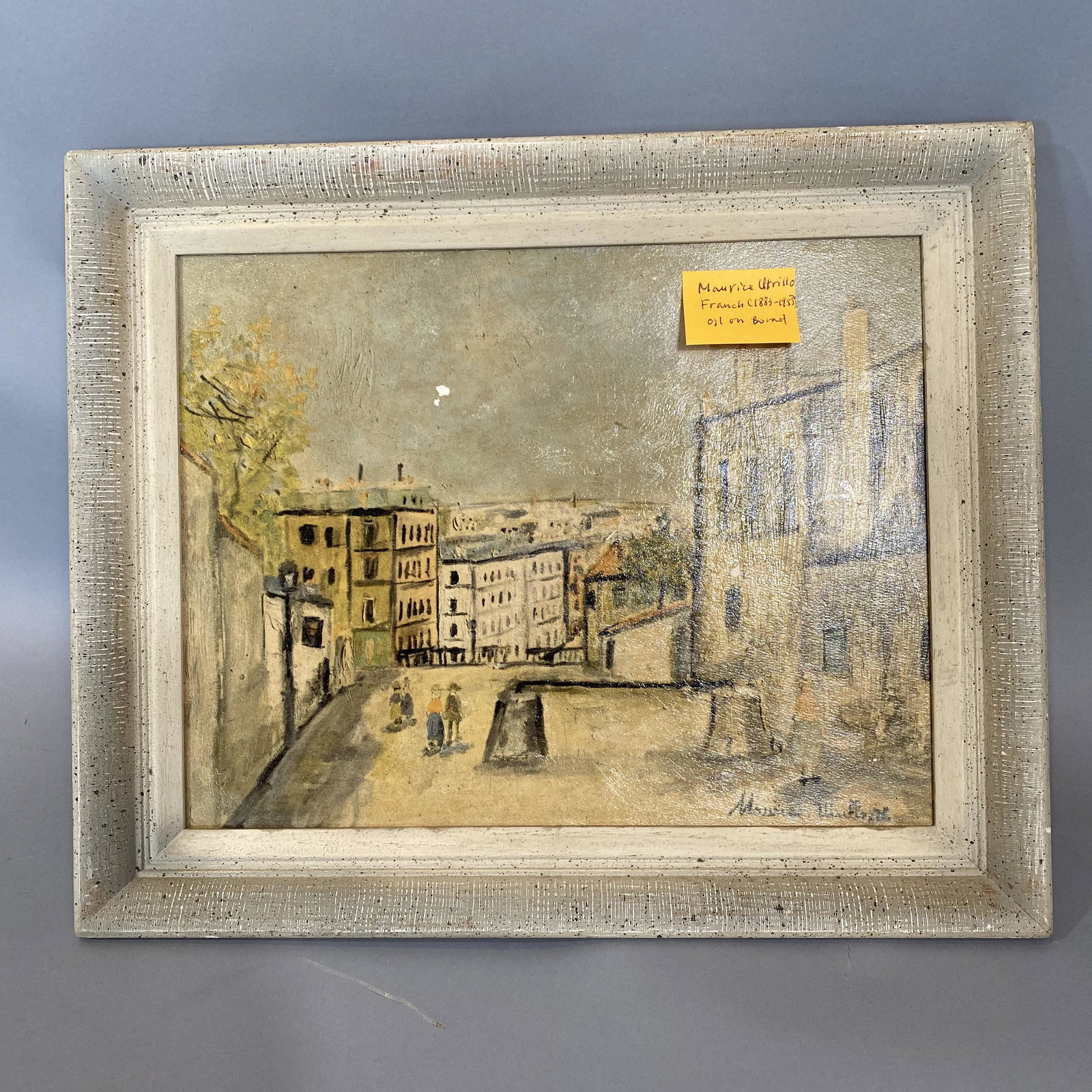 Oil Painting on Board-Maurice Utrillo French(1883-1955): Oil Painting on Board-Maurice Utrillo French(1883-1955),42.5*35*4cm