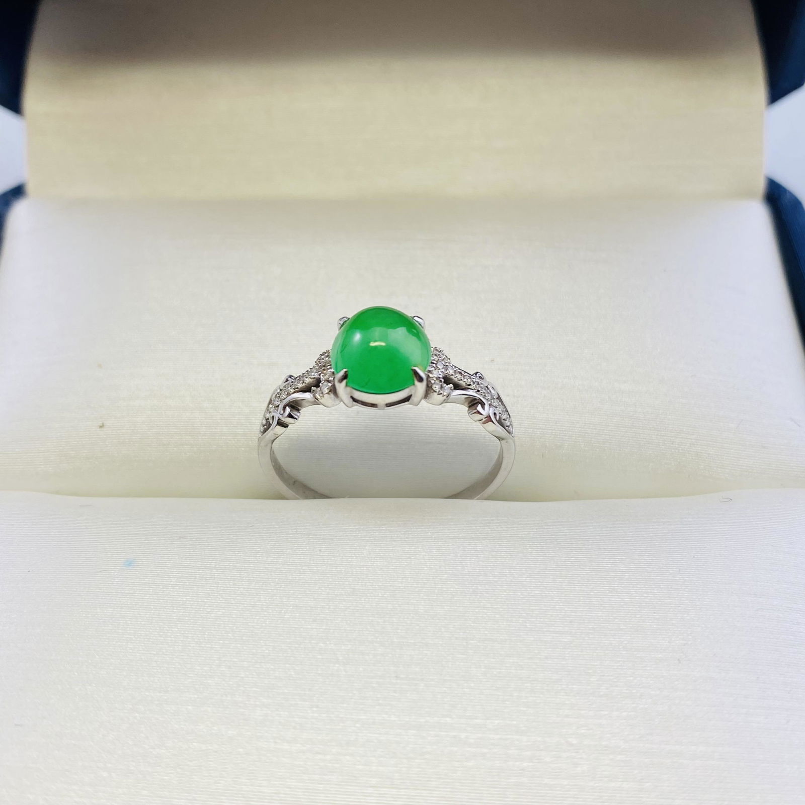 Natural Green Jadeite Ring (1 of 6)