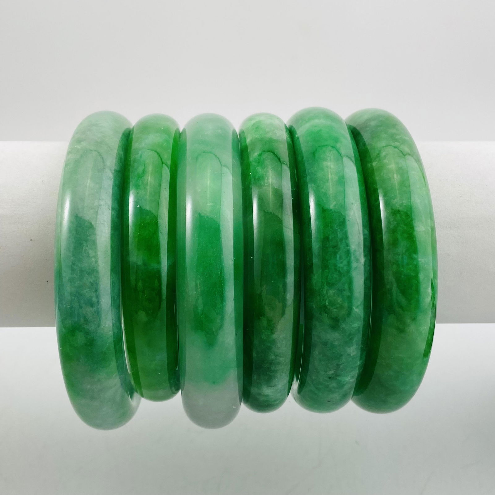 A Set of Six Jade Bangles (1 of 4)