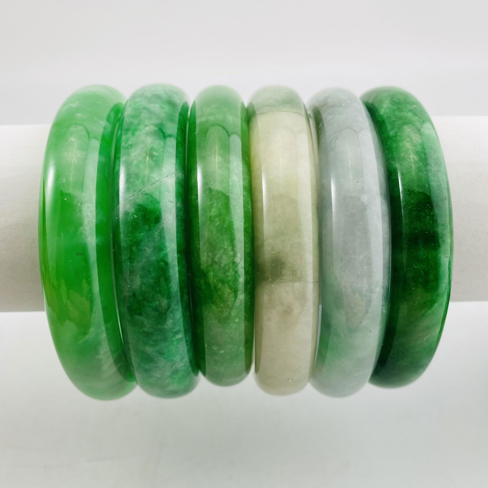 A Set of Six Jade Bangles (1 of 4)