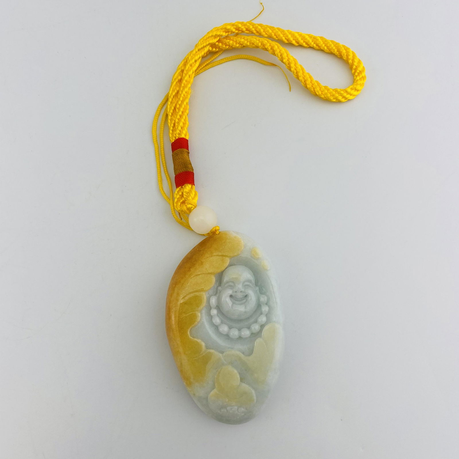 Certified Natural Green and Yellow Maitreya Jadeite Pendant (1 of 6)