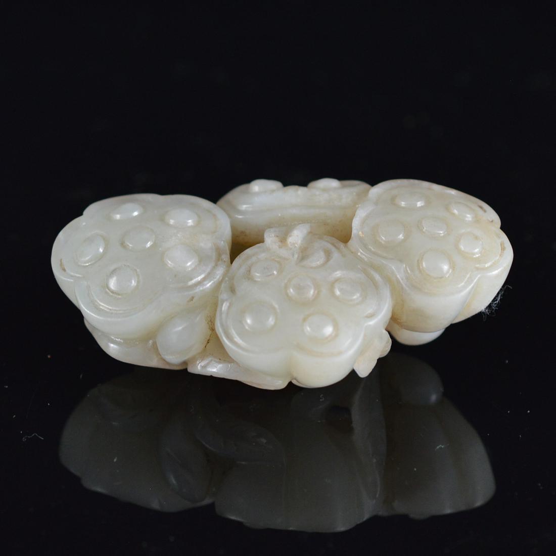 19th Century Beautiful Design White Jade Calligraphy Support (1 of 4)