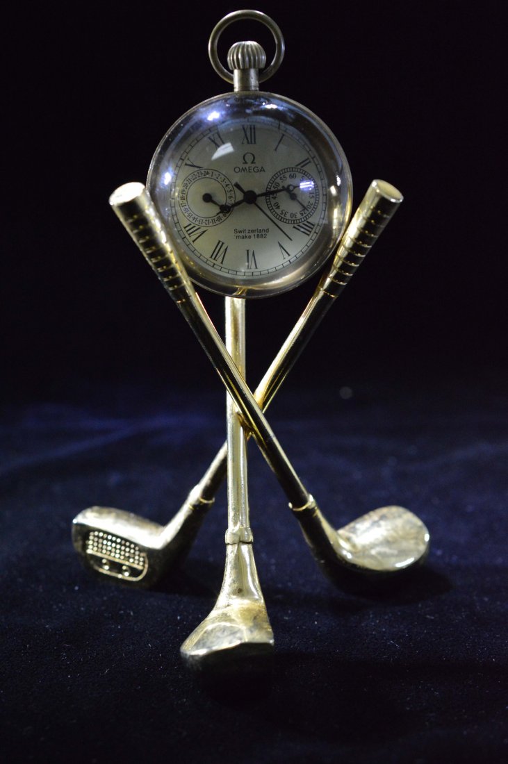 Omega Gold Stand Clock (1 of 4)