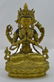 Antique Four-Armed Gilt Bronze Buddha Statue