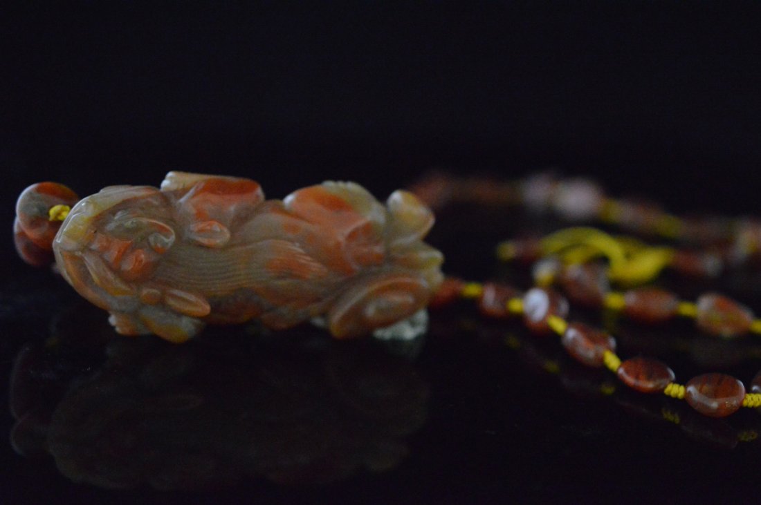 Nanhong Agate Pixiu Pendant And Necklace (1 of 3)