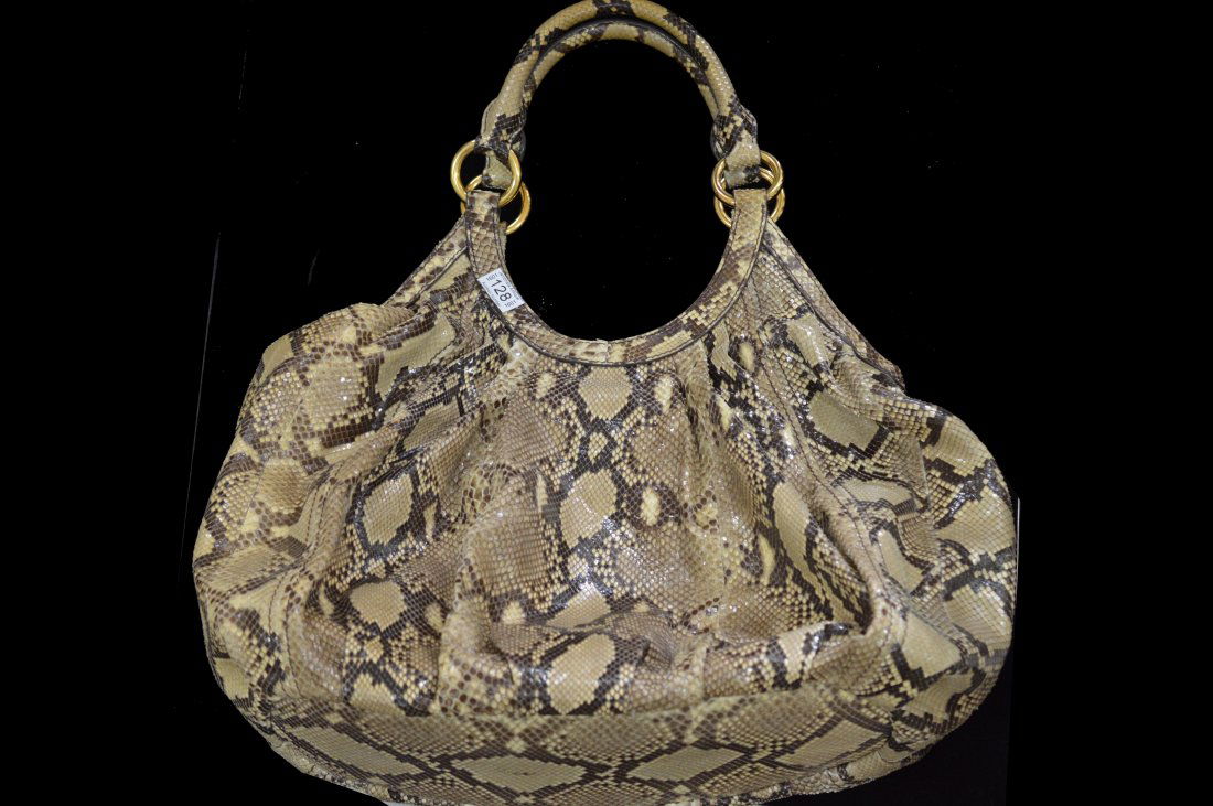 Pre-Owned Authentic Miu Miu Python Leather Hobo (1 of 2)