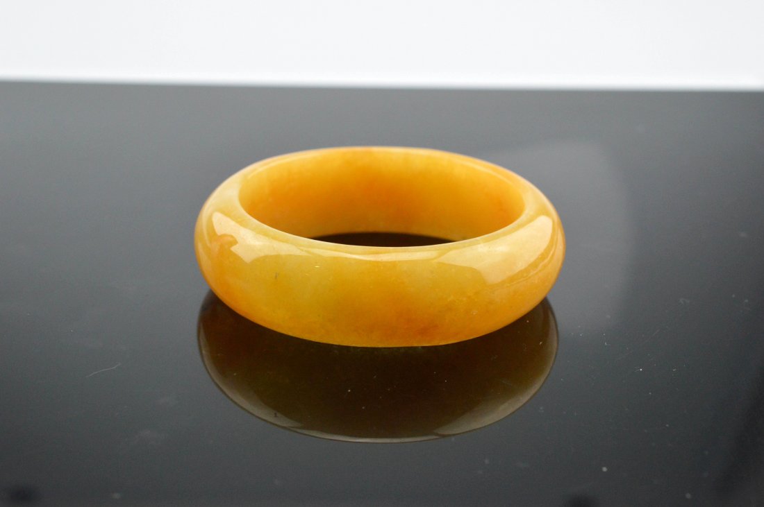 Natural Yellow Jade Bangle (1 of 3)