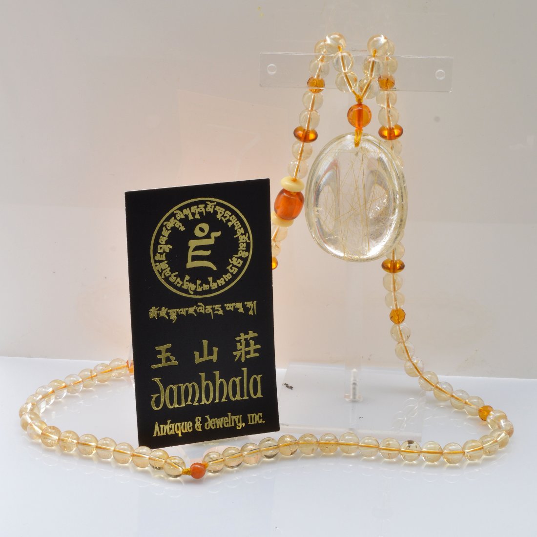 Rutilated Quartz Crystal Necklace (1 of 1)