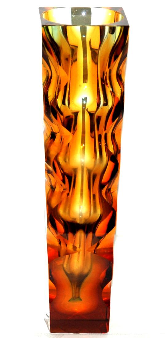 Oldrich Lipsky. Glass vase. Cm 26: Oldrich Lipsky. Glass vase. Cm 26