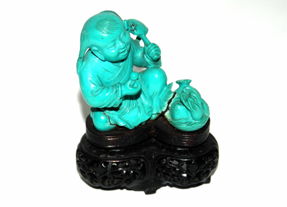 Cina scultura in turchese cm.x h. 5 (1 of 1)