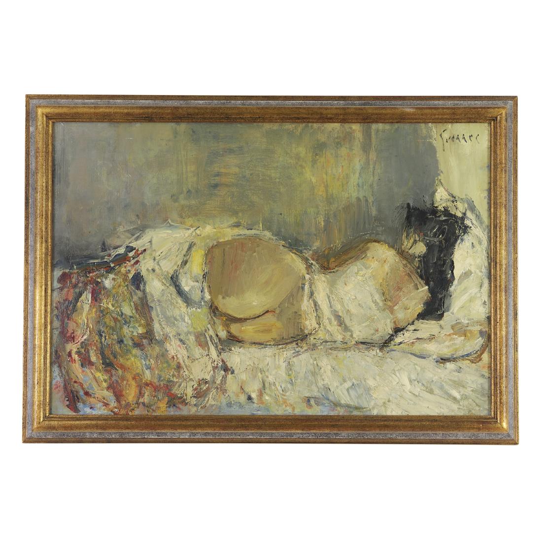 DIPINTO (-)  olio su tela raff.donna sdraiata (1 of 1)