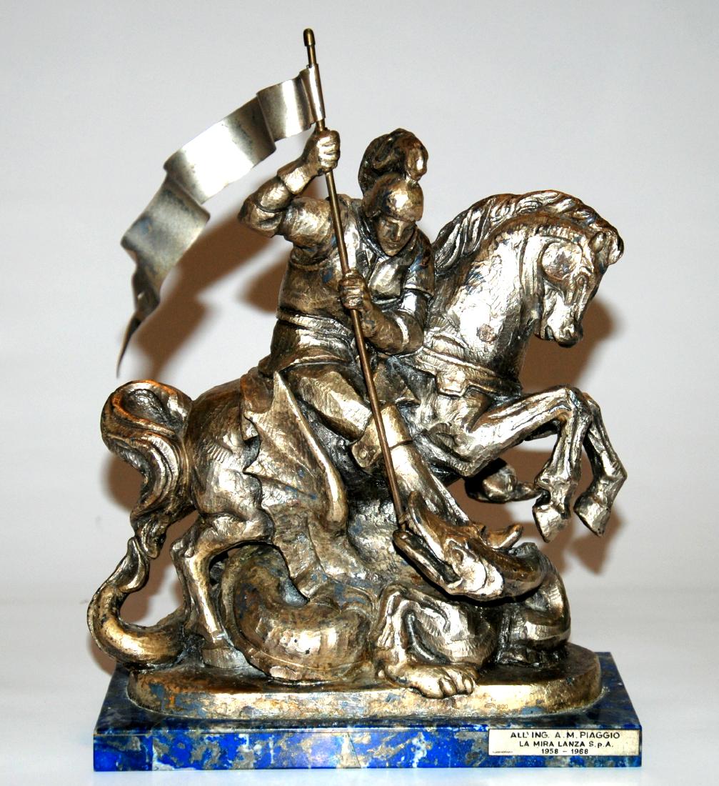 scultura in argento raff.San Giorgio che uccide (1 of 1)