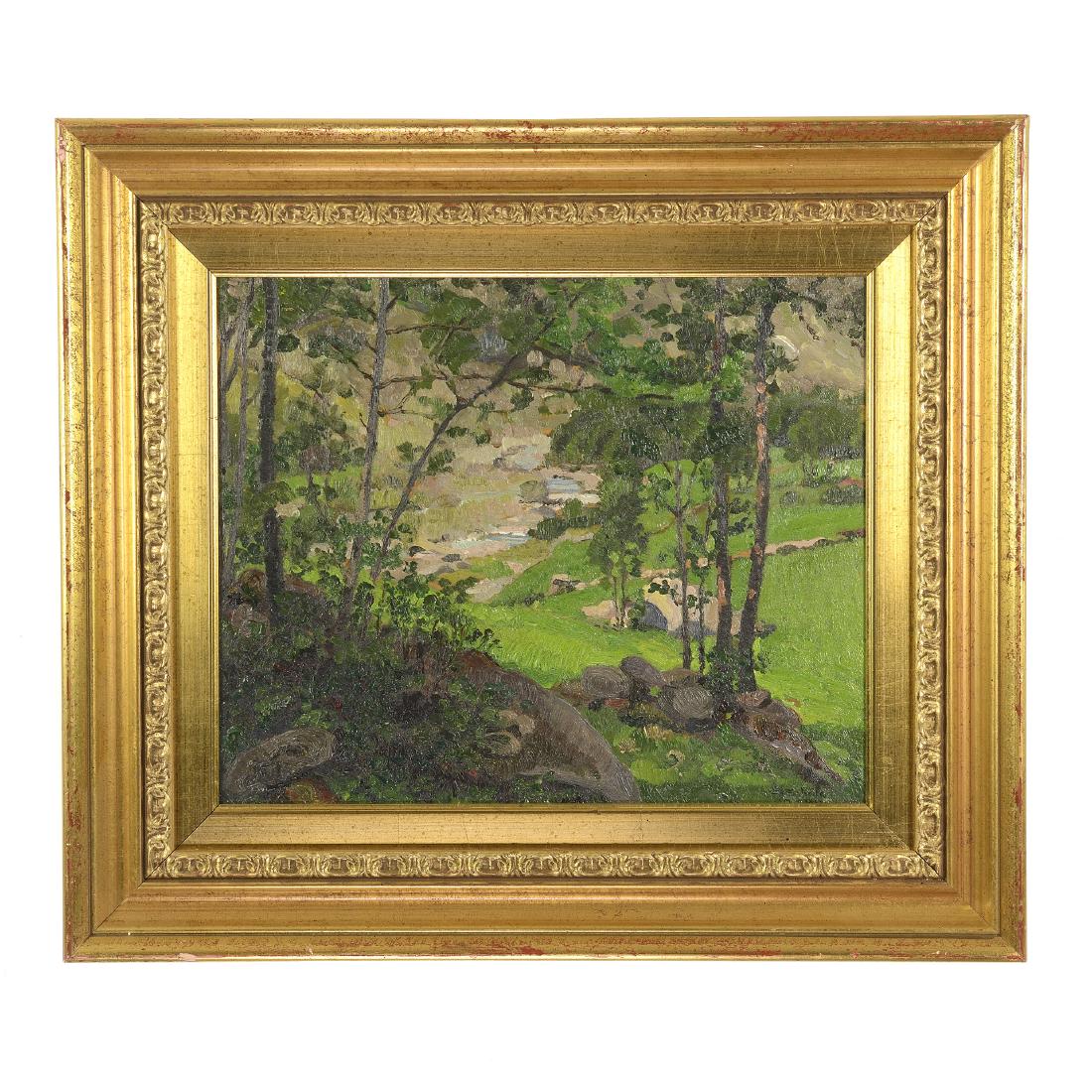 Giuseppe Sobrile olio su tavola raff.paesaggio (1 of 1)