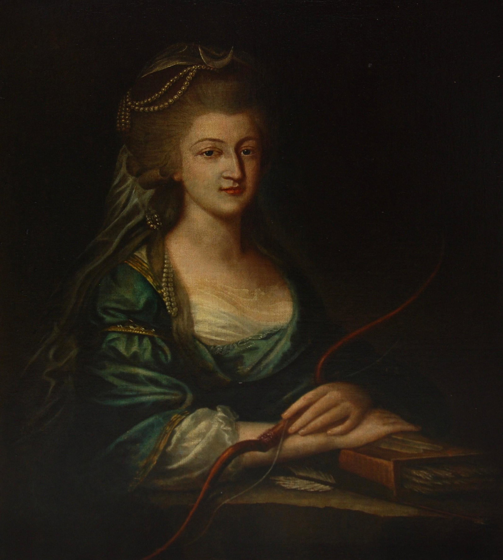 Olio su tela raff. nobildonna nelle vesti di (1 of 1)