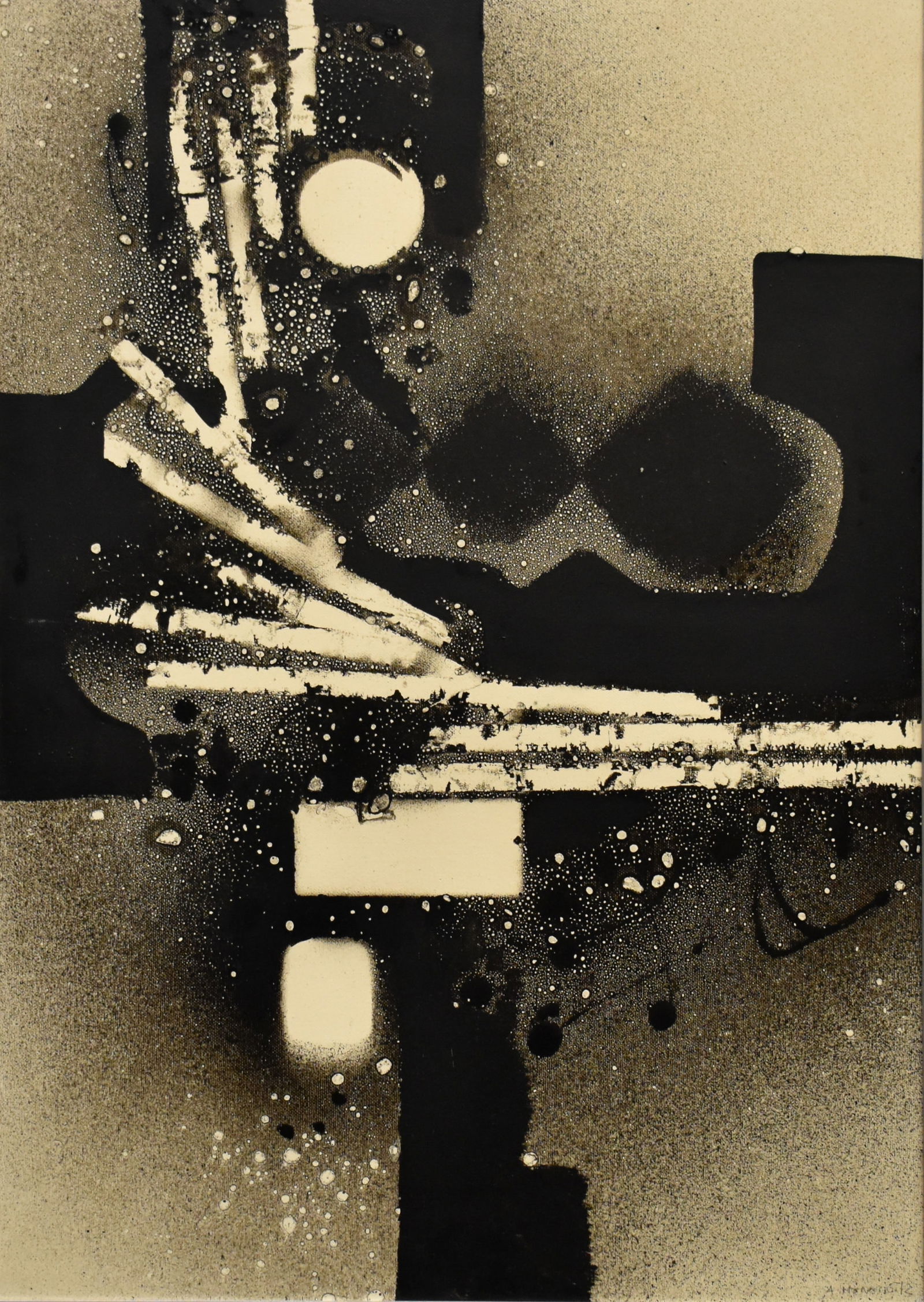 MONNINI ALVARO (1922-1987) Alvaro Monnini (1922-1987) "Verso l'alto" olio su tela firmato in basso: MONNINI ALVARO (1922-1987) Alvaro Monnini (1922-1987) "Verso l'alto" olio su tela firmato in basso a destra cm. 70x50