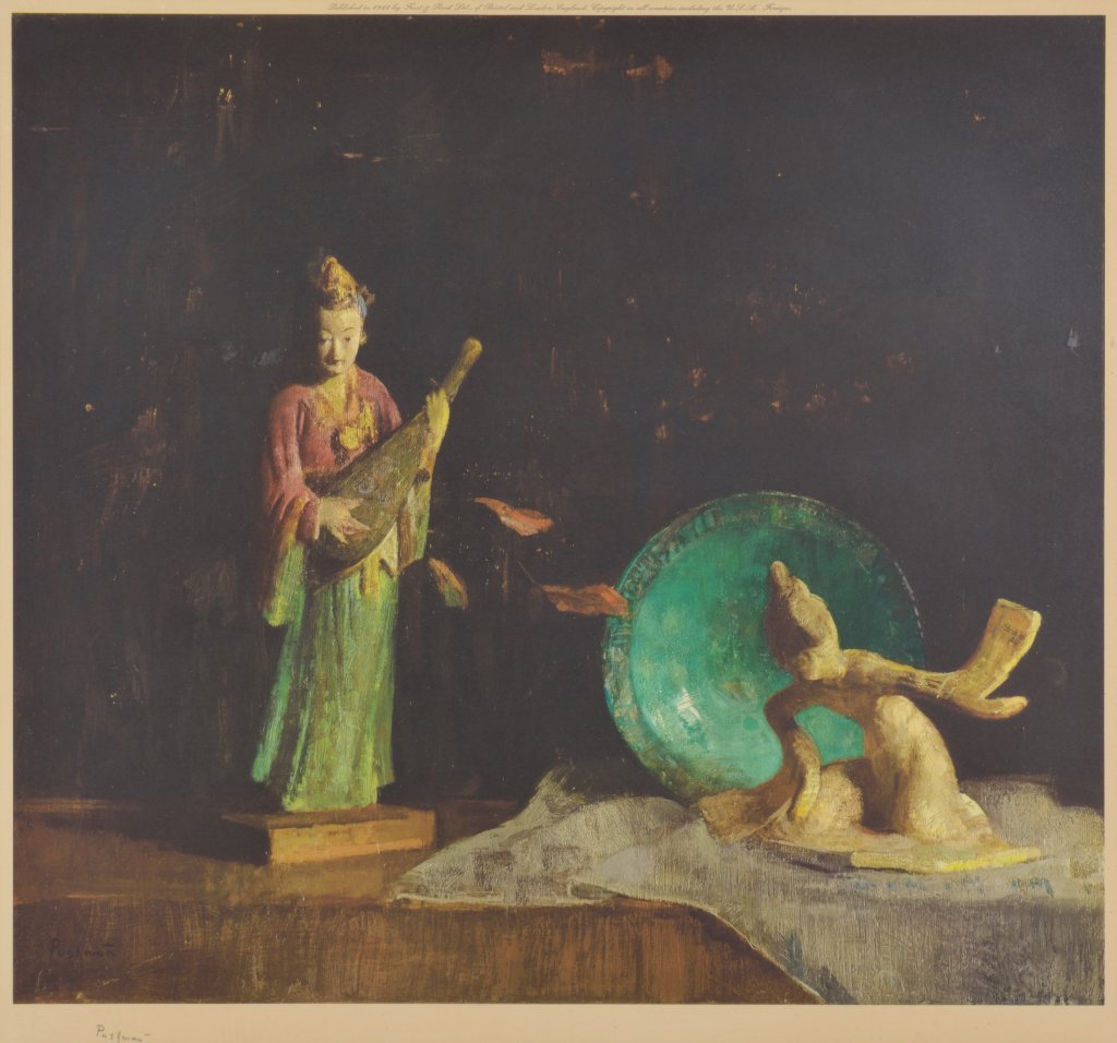 Hovsep PUSHMAN (ARMENIAN/AMERICAN) "Music of serenity": Hovsep PUSHMAN (ARMENIAN/AMERICAN 1877-1966) Title: "Music of serenity" Date of creation: 1961 Technique: Phototypia Dimensions: 56x60 cm / 22.05x23.62 inch Framed: 80x80 cm / 31.5x31.5 inch This pain