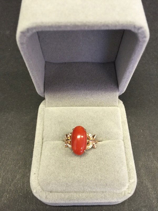 A Finely Carved Coral With 14K Gold Ring (1 of 5)