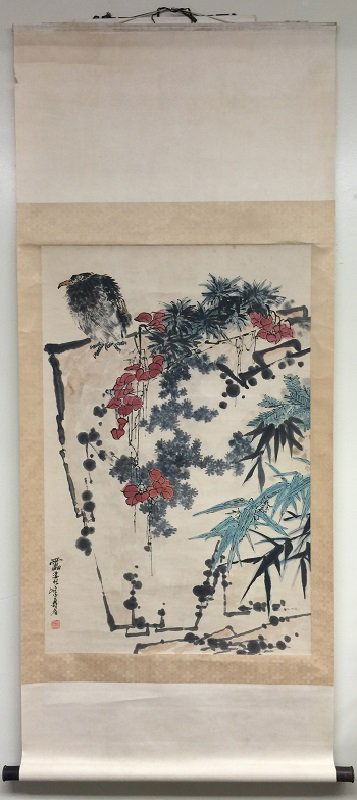 A Nicely Chinese Color Ink Scroll Painting (1 of 5)