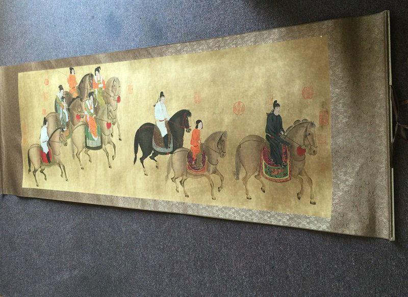 Horizontal Scroll Chinese Ink Painting On Paper (1 of 9)