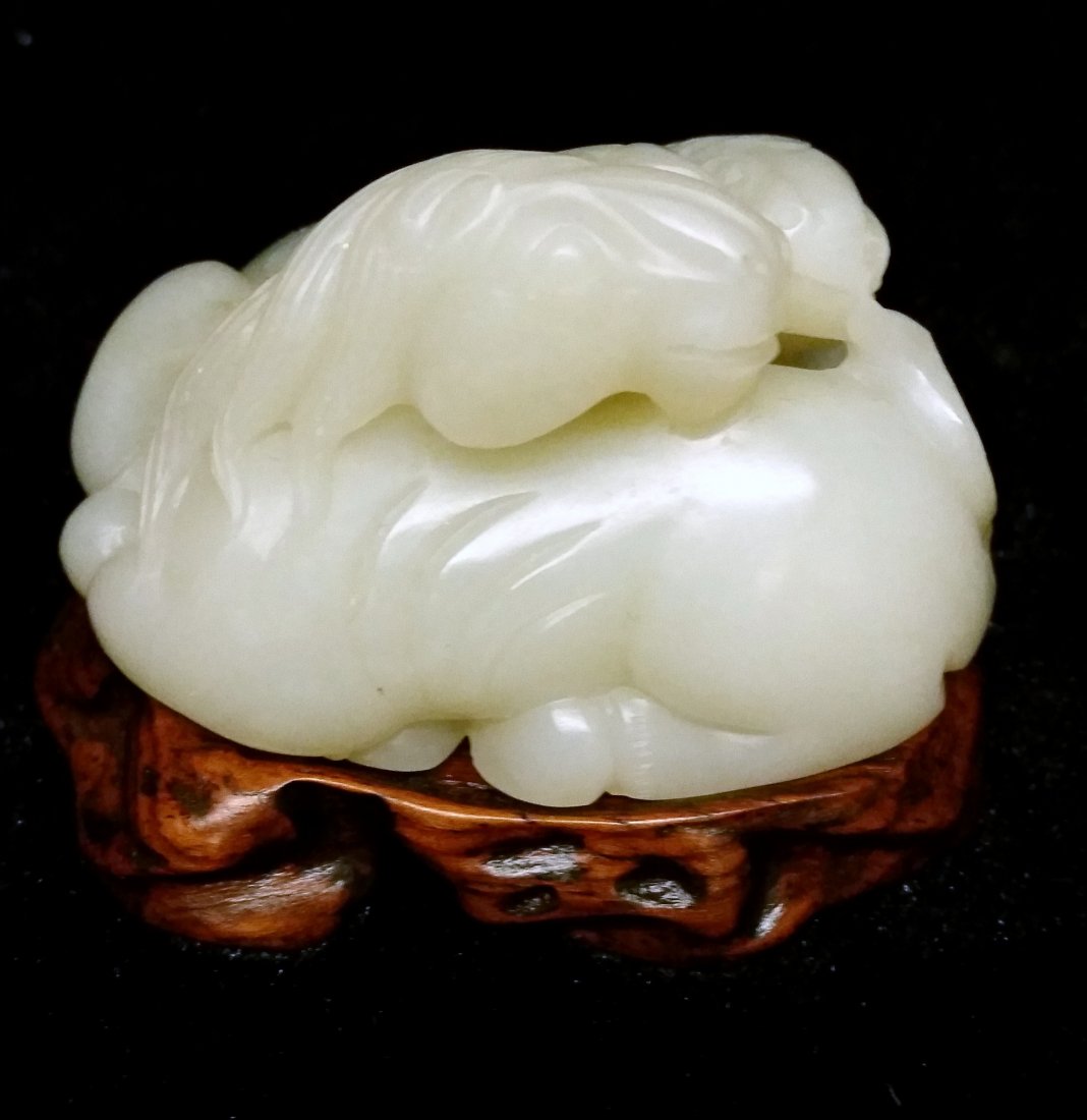 Chinese Carved White Jade Horse (1 of 5)