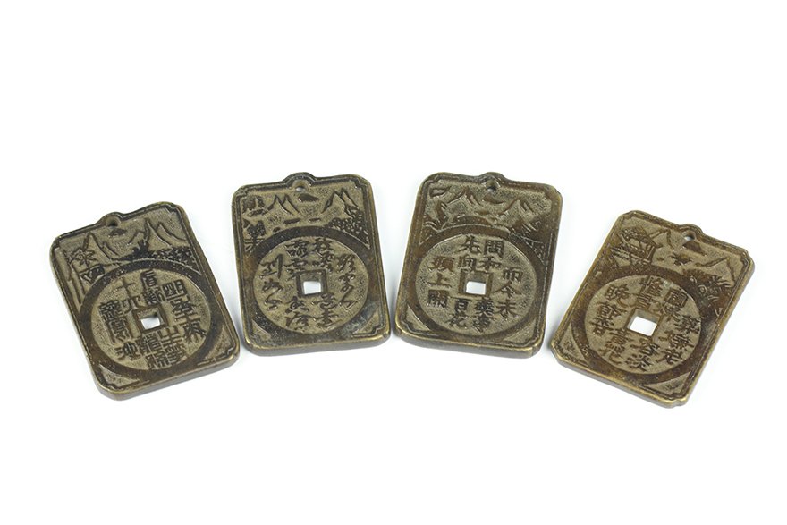 4-pc Chinese Coin Pedant-Great Wealth (1 of 5)