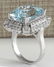 16.54CTW Natural Aquamarine And Diamond Ring In 18K - 3