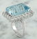 28.80 Carat Aquamarine 18K White Gold Diamond Ring - 5