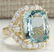13.13Ct Natural Aquamarine And Diamond Ring In18K Solid - 2