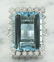 28.80 Carat Aquamarine 18K White Gold Diamond Ring