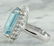 28.80 Carat Aquamarine 18K White Gold Diamond Ring - 3