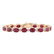 28.58 CTW Natural Red Ruby And Diamond Bracelet In 18K