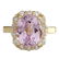 8.06CTW Natural Kunzite And Diamond Ring 18K Solid