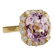 8.06CTW Natural Kunzite And Diamond Ring 18K Solid - 2