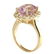 8.06CTW Natural Kunzite And Diamond Ring 18K Solid - 3