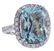 8.62CTW Natural Blue Aquamarine Diamond Ring 18K Solid - 2