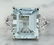 5.85 Carat Aquamarine 18K White Gold Diamond ring