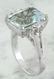5.85 Carat Aquamarine 18K White Gold Diamond ring - 3