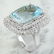 15.50 Carat Aquamarine 18K White Gold Diamond Ring - 3