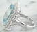 15.50 Carat Aquamarine 18K White Gold Diamond Ring - 6