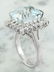 7.23 Carat Aquamarine 18K White Gold Diamond Ring - 5