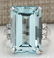 16.42CTW Natural Blue Aquamarine Diamond Ring 18K Solid